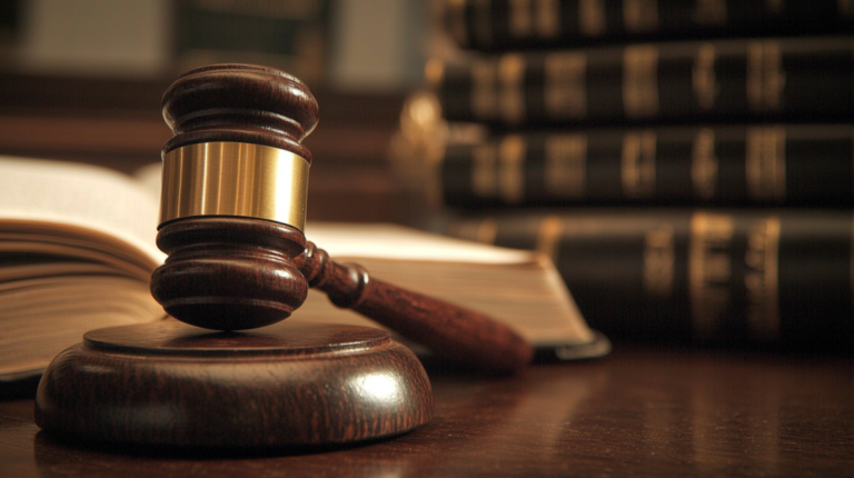 A Gavel Placed on A Law Book, Symbolizing the Authority and Seriousness of Law School