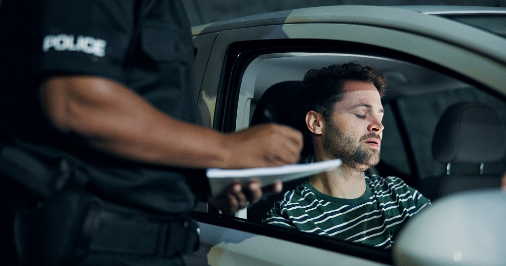 Driver inside vehicle during police stop after declining a Blood Alcohol Test